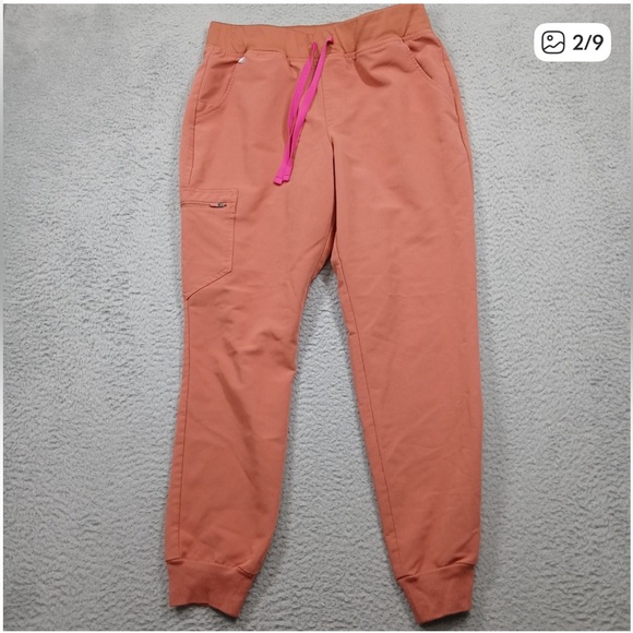 Figs Other - Figs women’s M jogger pants in Rust orange with Pink Drawstring